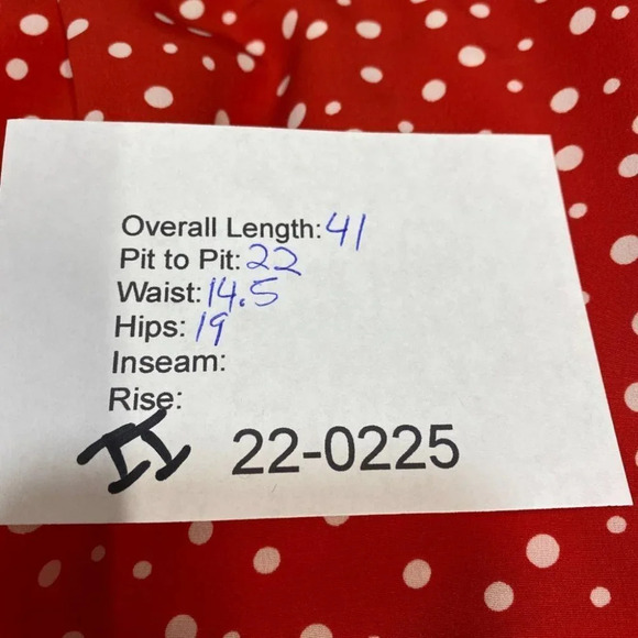 Vintage Dress Allison Smith Red Dot Button Back Sheath - Picture 9 of 9